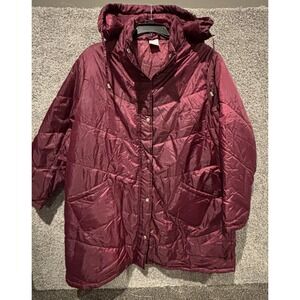 Light Weight, Puffer jacket burgundy size 2X